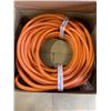 Image 1 : NEW 100FT INDOOR OUTDOOR HEAVY DUTY LIGHTED 3 WIRE EXTENSION CORD, ORANGE 10AWG