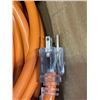 Image 2 : NEW 100FT INDOOR OUTDOOR HEAVY DUTY LIGHTED 3 WIRE EXTENSION CORD, ORANGE 10AWG