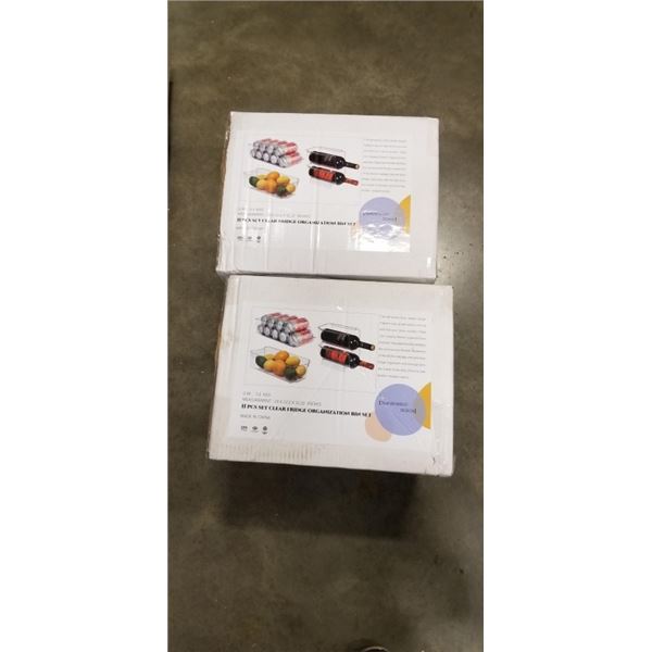 2 NEW 11PC CLEAR FRIDGE ORGANIZERS