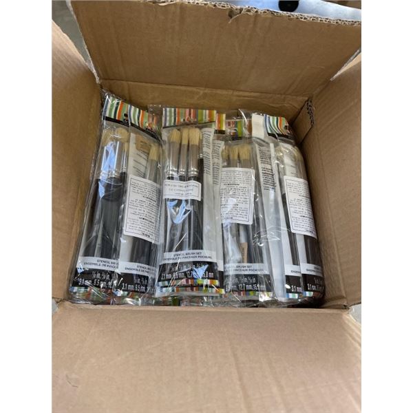 NEW CASE OF 72 PACKS OF PAINT BRUSH SETS
