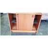 Image 2 : TEAK FINISH SLIDING DOOR CABINET