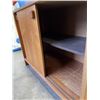 Image 2 : TEAK FINISH SLIDING DOOR CABINET