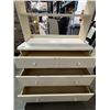 Image 2 : WHITE 4 DRAWER DRESSER W/ SHELVES