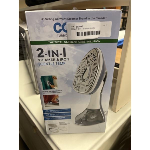 CONAIR 2 IN 1 STEAMER IRON