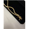 Image 2 : NEW 14K GOLD PLATED 6MM SERPENTINE NECKLACE, 16 TO 17.5" LENGTH