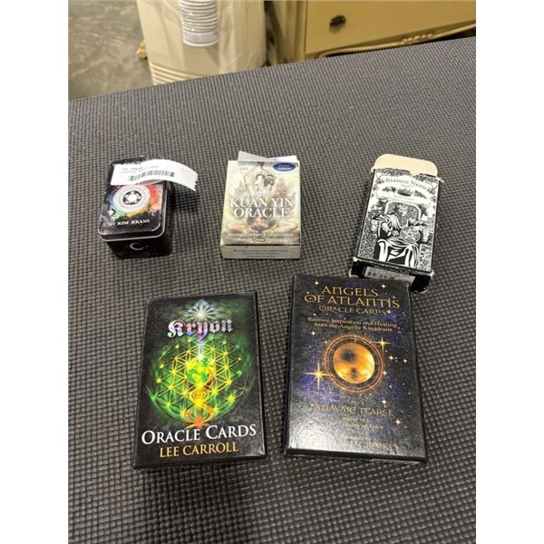 5 SETS OF TARROT CARDS