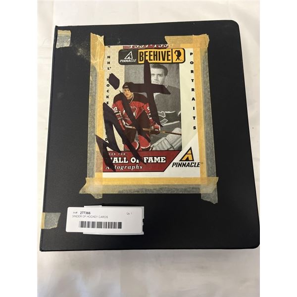 BINDER OF HOCKEY CARDS