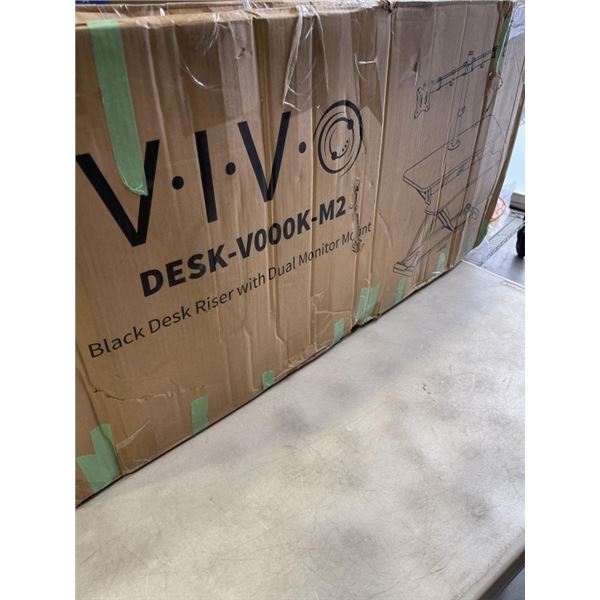 VIVO DESK RISER WITH DUAL MONITOR MOUNT