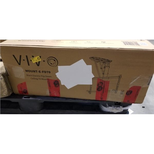 VIVO BLACK ELECTRIC FLIP DOWN CEILING TV MOUNT