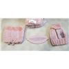 Image 2 : 2 NEW PINK KNITTED 3PC WINTER TOQUE, NECK WARMER  AND MOUTH COVER