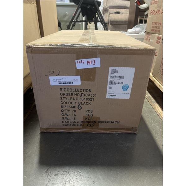 CASE OF BLACK BIZ COLLECTION WOMENS BASE 3/4 SLEEVE SHIRT