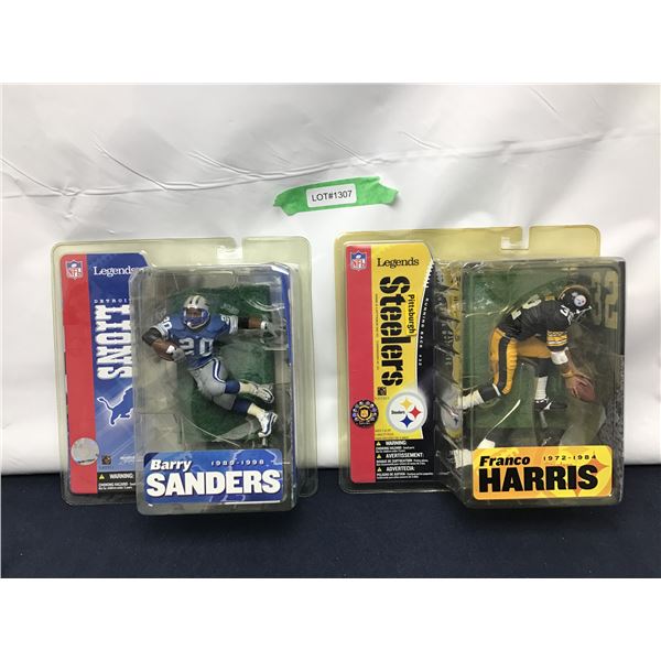 McFarlane Action Figures Barry Sanders, Franco Harris