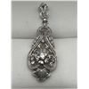 Image 1 : 18K White Gold Diamond Pendant   -APPRAISED $1250