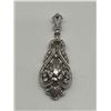 Image 3 : 18K White Gold Diamond Pendant   -APPRAISED $1250