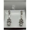 Image 1 : 9K White Gold Screw-Back Diamond Earrings  -APPRAISED $2700
