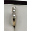 Image 2 : Ladies 14K Gold Ring with Pearls and Diamonds  -APPRAISED $2950