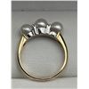 Image 3 : Ladies 14K Gold Ring with Pearls and Diamonds  -APPRAISED $2950