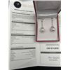 Image 6 : Ladies Diamond and Pearl Drop Earrings  -APPRAISED $10,580
