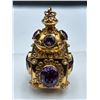 Image 1 : 18K Yellow Gold Amethyst Charm -APPRAISED $11,000
