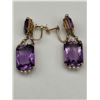 Image 3 : Amethyst 14K Yellow Gold Drop Earrings -APPRAISED $4000