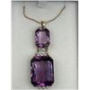 Image 1 : Amethyst 14K Gold Pendant & Chain -APPRAISED $6000