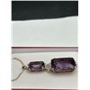 Image 2 : Amethyst 14K Gold Pendant & Chain -APPRAISED $6000