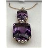 Image 6 : Amethyst 14K Gold Pendant & Chain -APPRAISED $6000