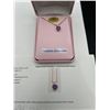 Image 4 : 10K Gold Amethyst Pendant & Chain Set – APPRAISED $565