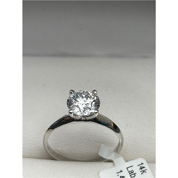 14K White Gold Diamond Solitaire Ring -APPRAISED $6200