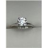 Image 2 : 14K White Gold Diamond Solitaire Ring -APPRAISED $6200