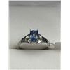 Image 1 : 10K Gold Sapphire and  Diamond Ring -APPRAISED $2215