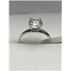 Image 1 : 14K Gold Moissanite Solitaire Ring -APPRAISED $1475