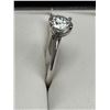 Image 2 : 14K Gold Moissanite Solitaire Ring -APPRAISED $1475