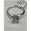 Image 3 : 14K Gold Moissanite Solitaire Ring -APPRAISED $1475
