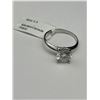 Image 6 : 14K Gold Moissanite Solitaire Ring -APPRAISED $1475