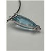 Image 3 : 14K Gold Aquamarine & Diamond Necklace -APPRAISED $5100