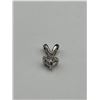 Image 3 : 14K White Gold Diamond Pendant -APPRAISED $1000