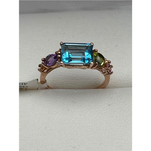 14k Gold Multi-Gemstone Ring -APPRAISED $2230