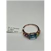 Image 6 : 14k Gold Multi-Gemstone Ring -APPRAISED $2230