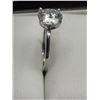 Image 3 : 14K White Gold Moissanite Solitaire Ring -APPRAISED $2630