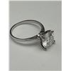 Image 4 : 14K White Gold Moissanite Solitaire Ring -APPRAISED $2630