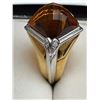 Image 2 : Ladies 18K Gold Citrine and Diamond Ring -APPRAISED $6250