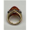 Image 9 : Ladies 18K Gold Citrine and Diamond Ring -APPRAISED $6250