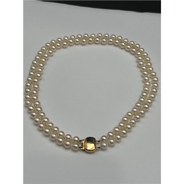 Ladies Double-Strand Cultured Pearl Necklace -APPRAISED $4750