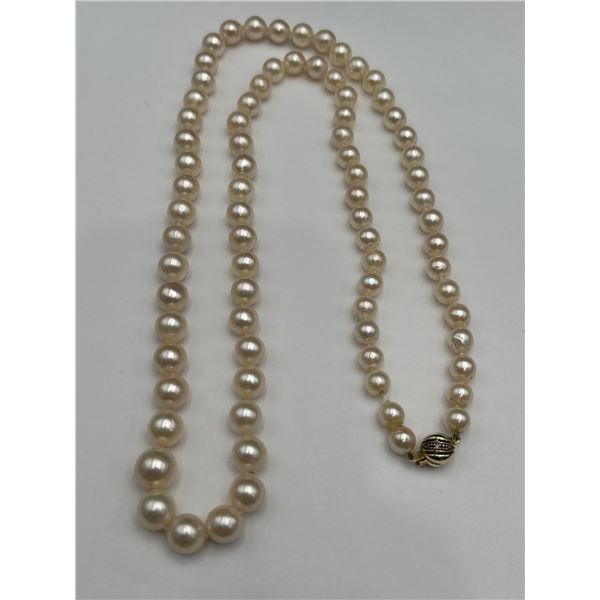 Ladies Pearl Necklace -APPRAISED $4750