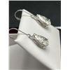 Image 2 : Pear-Shaped Diamond Drop Earrings 6.14 Carats -APPRAISED $28,755