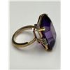 Image 2 : 18K Gold Amethyst & Diamond Ring -APPRAISED $5000