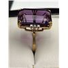 Image 3 : 18K Gold Amethyst & Diamond Ring -APPRAISED $5000