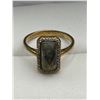 Image 3 : Labradorite & Sapphire Silver Ring -APPRAISED $725