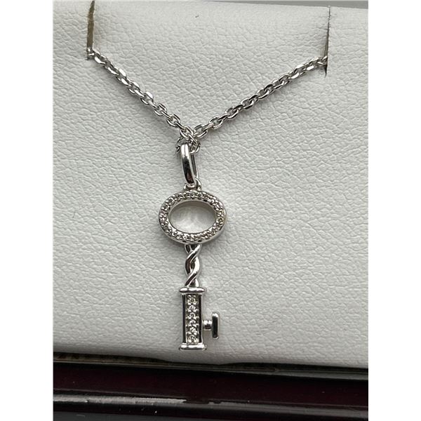 Diamond Key Pendant & Chain Set -APPRAISED $1315